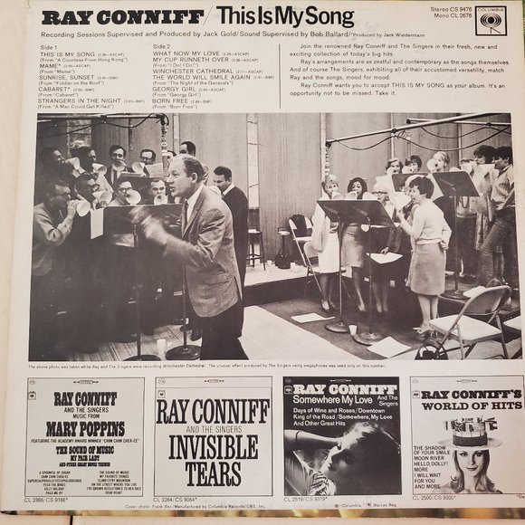 Ray Coniff This is my Song  Vinyl Record - Picture 2 of 2